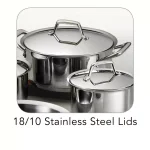 Tramontina Gourmet Prima 8-Piece Stainless Steel Cookware Set, Tri-Ply Induction Compatible thumbnail 5
