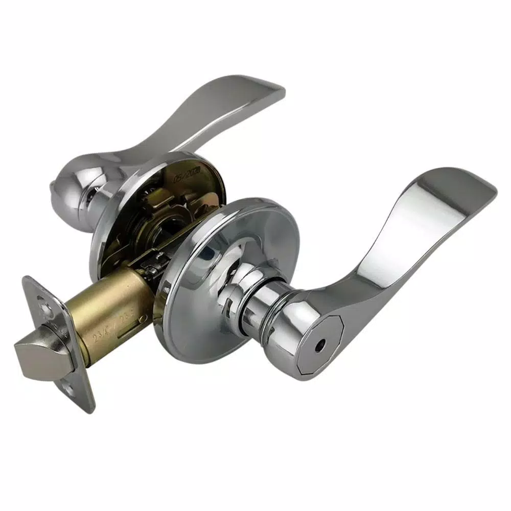 Design House Springdale Polished Chrome Privacy Bed/Bath Door Lever