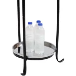 Sunnydaze Decor 5-Gallon Stainless Steel Ice Bucket Cooler with Iron Stand and Serving Tray thumbnail 5