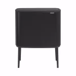 Brabantia Bo Touch 9.5 Gallon Dual Compartment Matte Black Steel Rectangular Touch Top Trash Can thumbnail 1