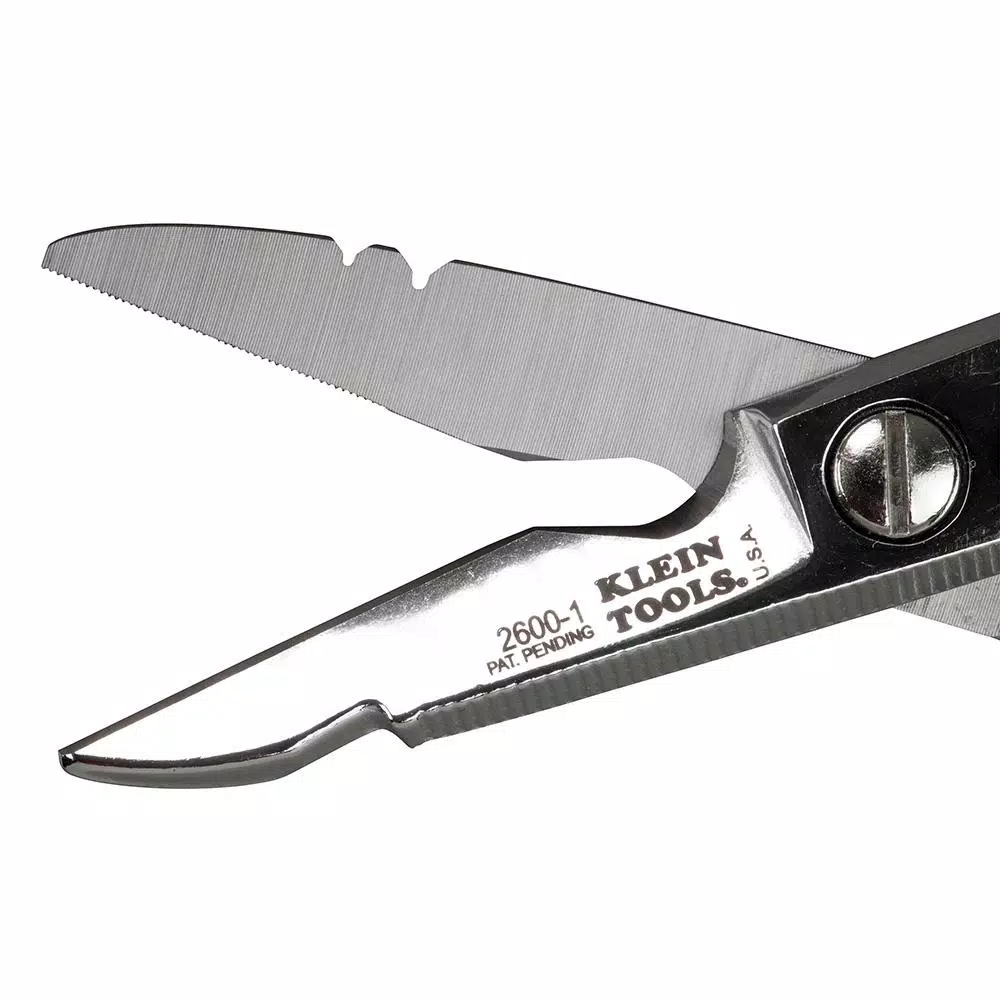 Klein Tools All-Purpose Electrician's Scissors with Serrated High Carbon Steel Blades