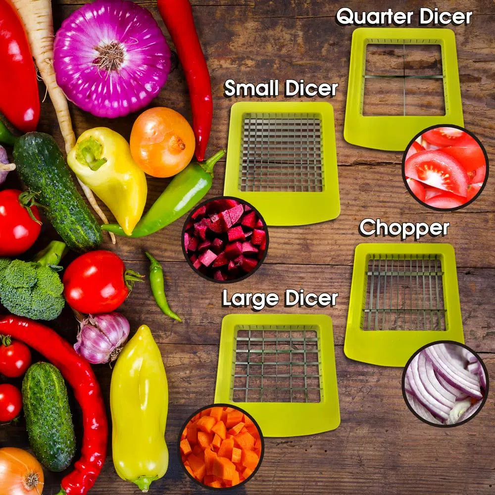 MegaChef 10-in-1 Multi-Use Salad Spinner, Slicer, Dicer and Chopper