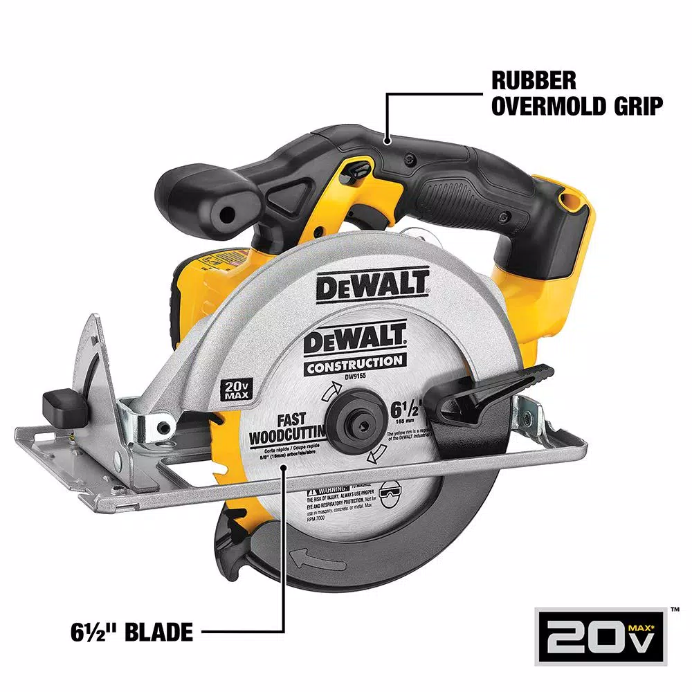 DEWALT 20V MAX XR Brushless 1/2 in. Drill/Driver & 6-1/2 in. Circular Saw Combo Kit with 5.0Ah Battery