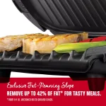George Foreman 5-Serving Indoor Electric Grill and Panini Press, Red thumbnail 6