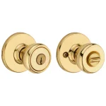 Kwikset Tylo Polished Brass Keyed Entry Door Knob thumbnail 3