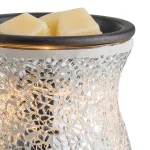 Candle Warmers Etc 8.8 in Reflection Illumination Fragrance Warmer with Silver Glass Mosaic thumbnail 3