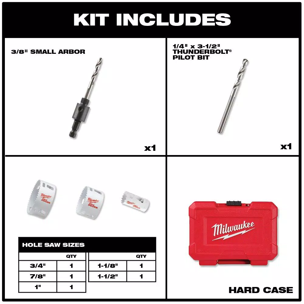 Milwaukee Hole Dozer General Purpose Bi-Metal Hole Saw Set, 9-Piece
