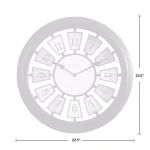 FirsTime & Co. Black Mercantile Plaques Wall Clock - Industrial Farmhouse Design thumbnail 3