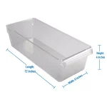 Kitchen Details 2 Pack Large Refrigerator Storage Bins, Clear BPA-Free Plastic Organizers thumbnail 3