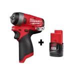 Milwaukee M12 FUEL 12V Brushless 1/4 in. Stubby Impact Wrench with 2.0 Ah Battery thumbnail 1