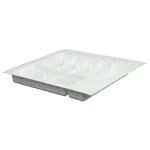 Real Solutions for Real Life Real Solutions by Knape and Vogt White Plastic 7-Section Utensil Drawer Organizer thumbnail 1