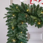Home Accents Holiday Home Holiday Accents 9 ft. Mayfield Pre-lit LED Artificial Balsam Fir Garland with 50 Warm White Micro Dot Lights thumbnail 4