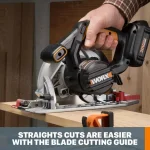 Worx 20V MAX 6-1/2 inch Cordless Circular Saw with ExacTrack, 2.0Ah Battery and Charger Included thumbnail 8
