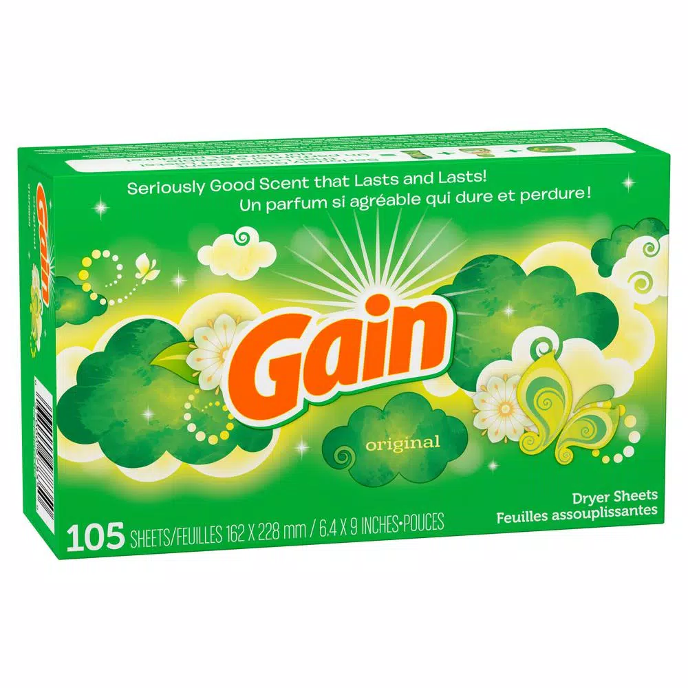 Gain Moonlight Breeze Dryer Sheets, Original Scent, 105-Count (6-Pack, 630 Sheets Total)