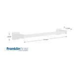 Franklin Brass Futura 18 in. White Towel Bar thumbnail 3