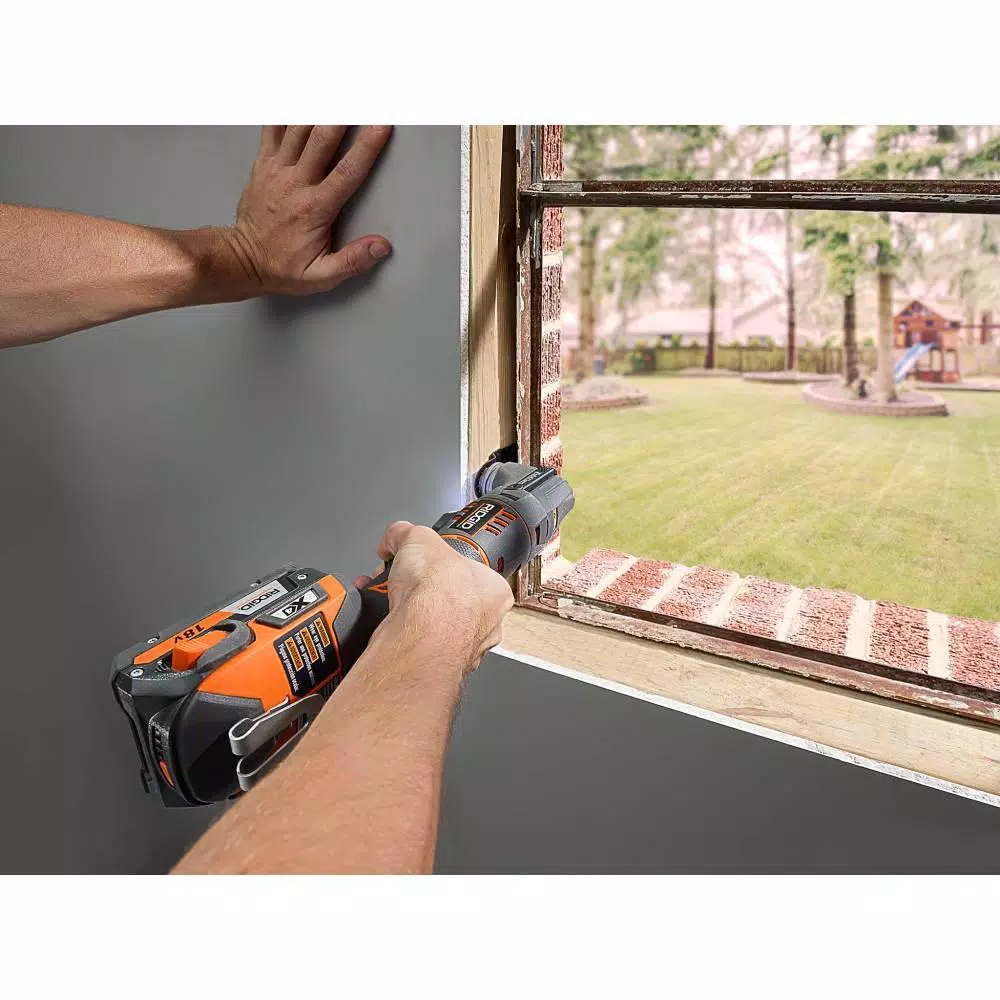 RIDGID 18V Brushless Cordless Drywall Screwdriver and JobMax Multi-Tool Combo Kit with (2) 2.0 Ah Batteries