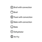 Ovente 1700W Stainless Steel Multi-Function Air Fryer Rotisserie Convection Oven & Dehydrator, 25L thumbnail 7