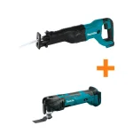 Makita 18V LXT Cordless Reciprocating Saw & Oscillating Multi-Tool Combo Kit (Tool Only) thumbnail 1