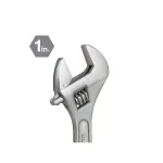 TEKTON 8 in. Adjustable Wrench with Satin Chrome Finish thumbnail 2