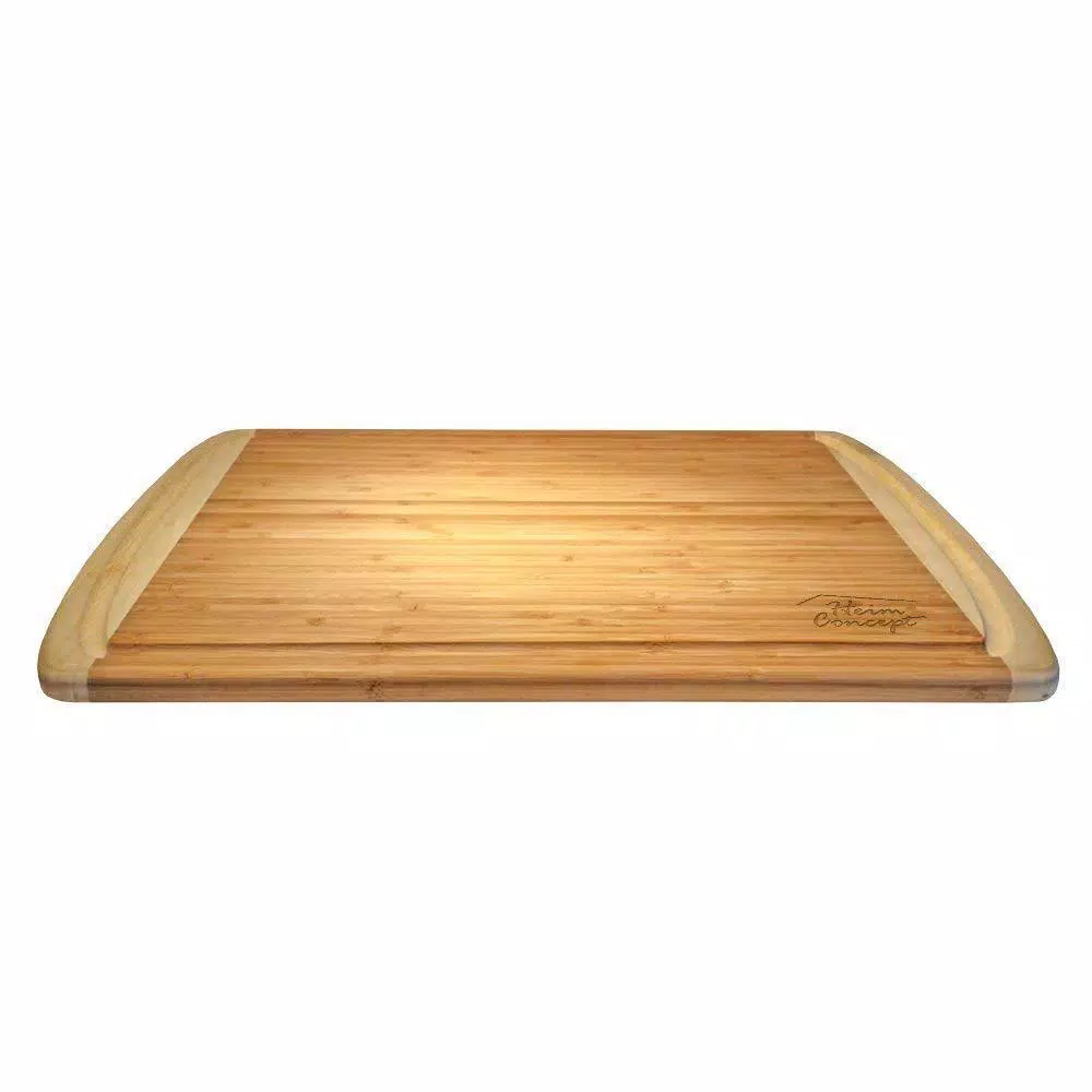 Heim Concept 18 x 12 in. Organic Bamboo Cutting Board and Serving Tray with Drip Groove