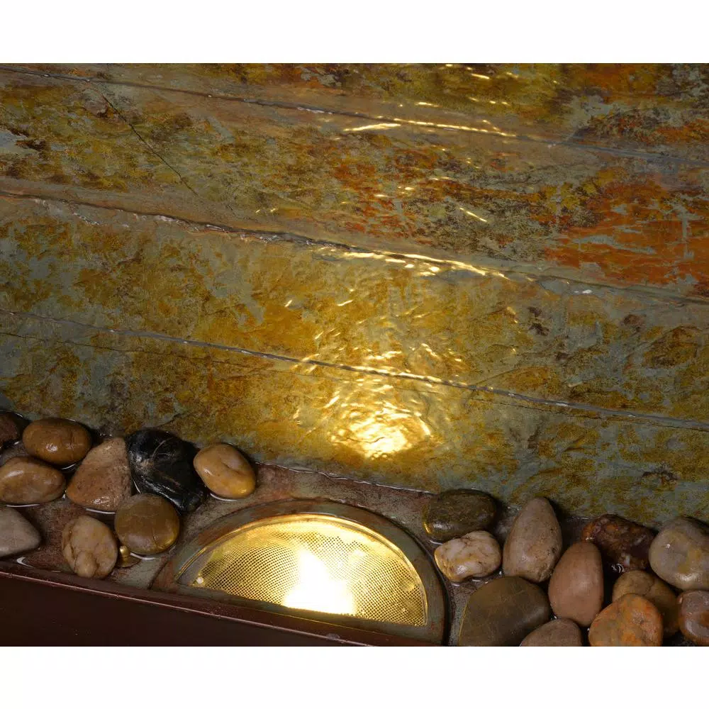 Kenroy Home Stream Resin and Slate Floor and Wall Water Fountain with LED Light