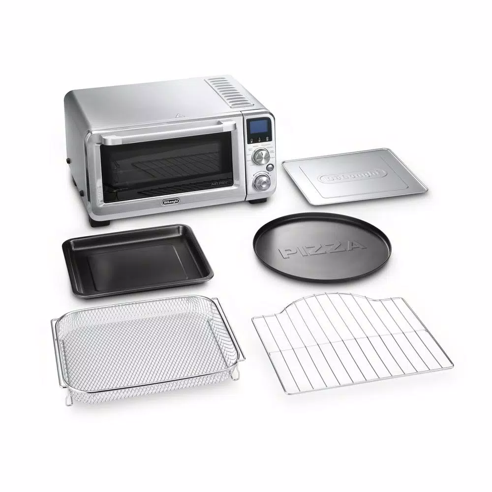 DeLonghi Livenza 2000W 6-Slice Stainless Steel Air Fryer Convection Toaster Oven