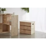 ORE International Mid-Century Modern Natural Wood Storage Box & Multipurpose Bench thumbnail 3