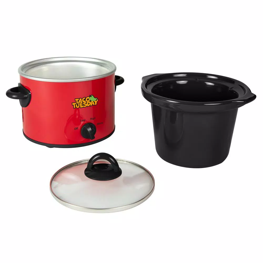 Taco Tuesday 2 Qt. Fiesta Slow Cooker with Variable Heat Control, Red