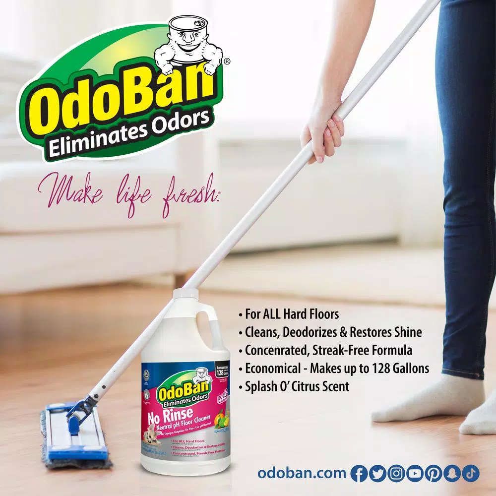 OdoBan No-Rinse Neutral pH Floor Cleaner, Concentrated 128 oz.