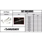 Husky Master SAE Flex Head Ratcheting Wrench Set, 12-Piece thumbnail 6