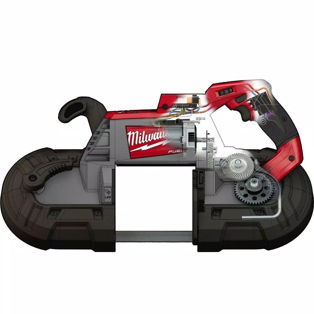 Milwaukee M18 FUEL 5 in. Cordless Grinder and Deep Cut Band Saw Combo Kit with 2 6.0 Ah Batteries