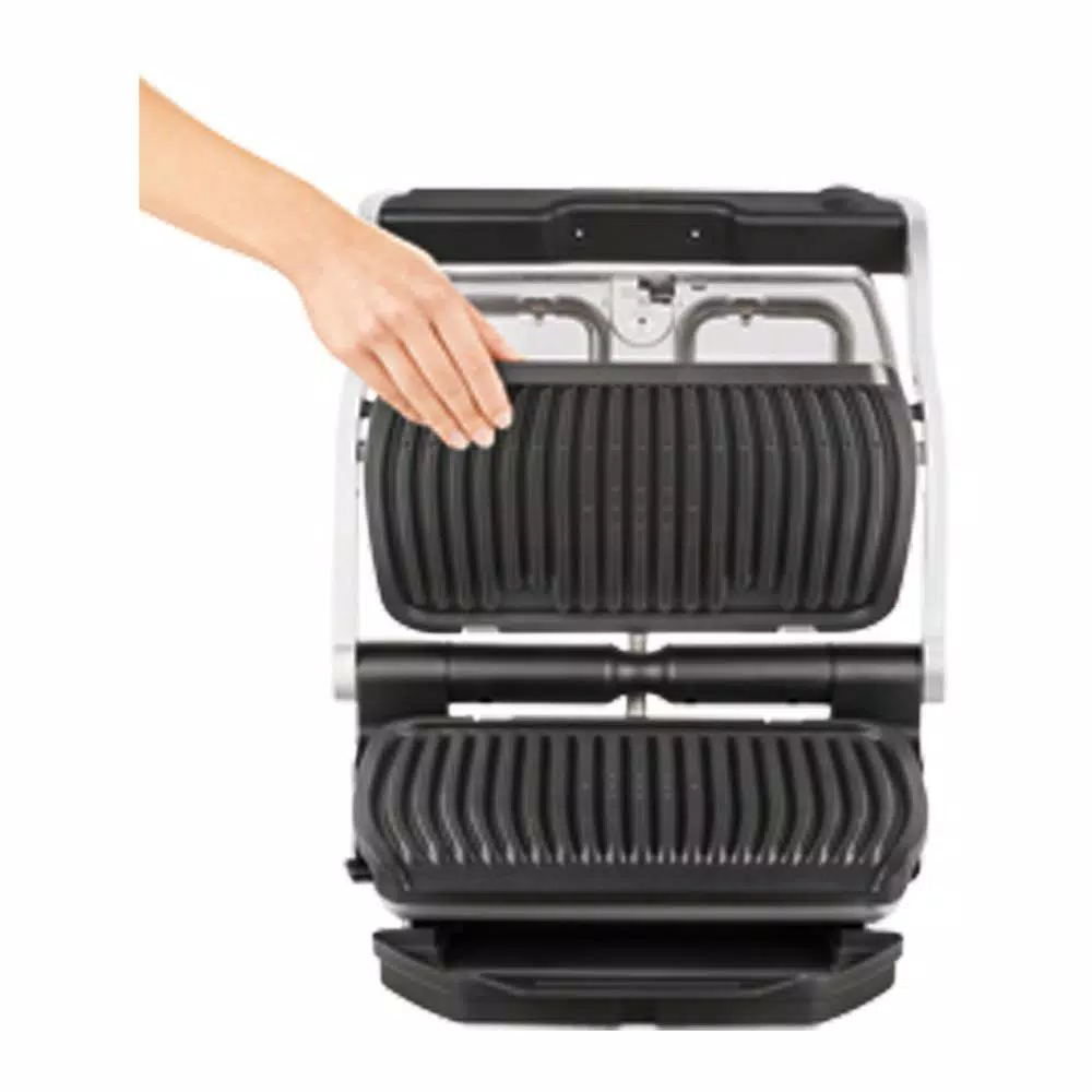 T-fal Optigrill 93 sq. in. Black Stainless Steel Non-Stick Indoor Countertop Grill