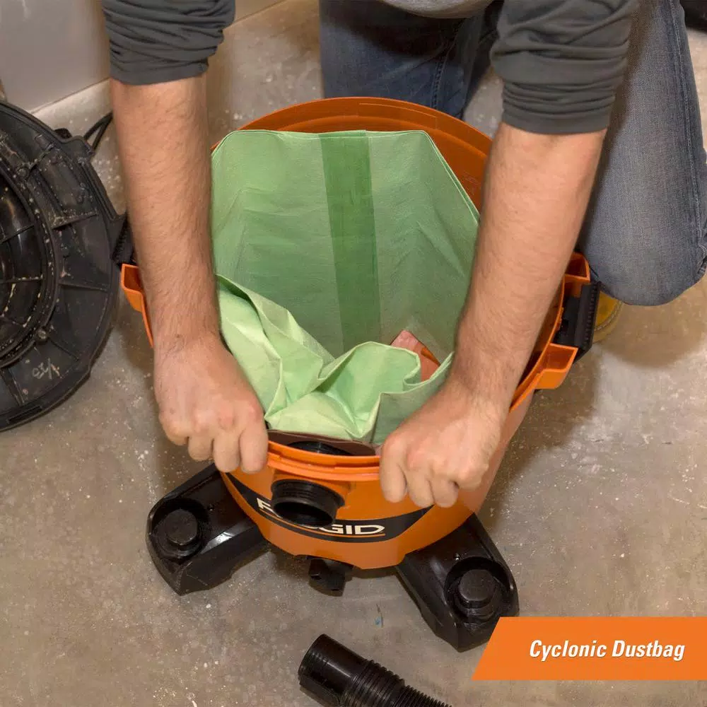 RIDGID OSHA Silica Table 1 Compatible HEPA Filter and Cyclonic Dust Bag Kit for 12-16 Gal. Wet/Dry Vacuums
