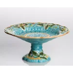 Abigails Garden Party Strawberry Compote - Handmade Ceramic Majolica Dessert Stand thumbnail 3