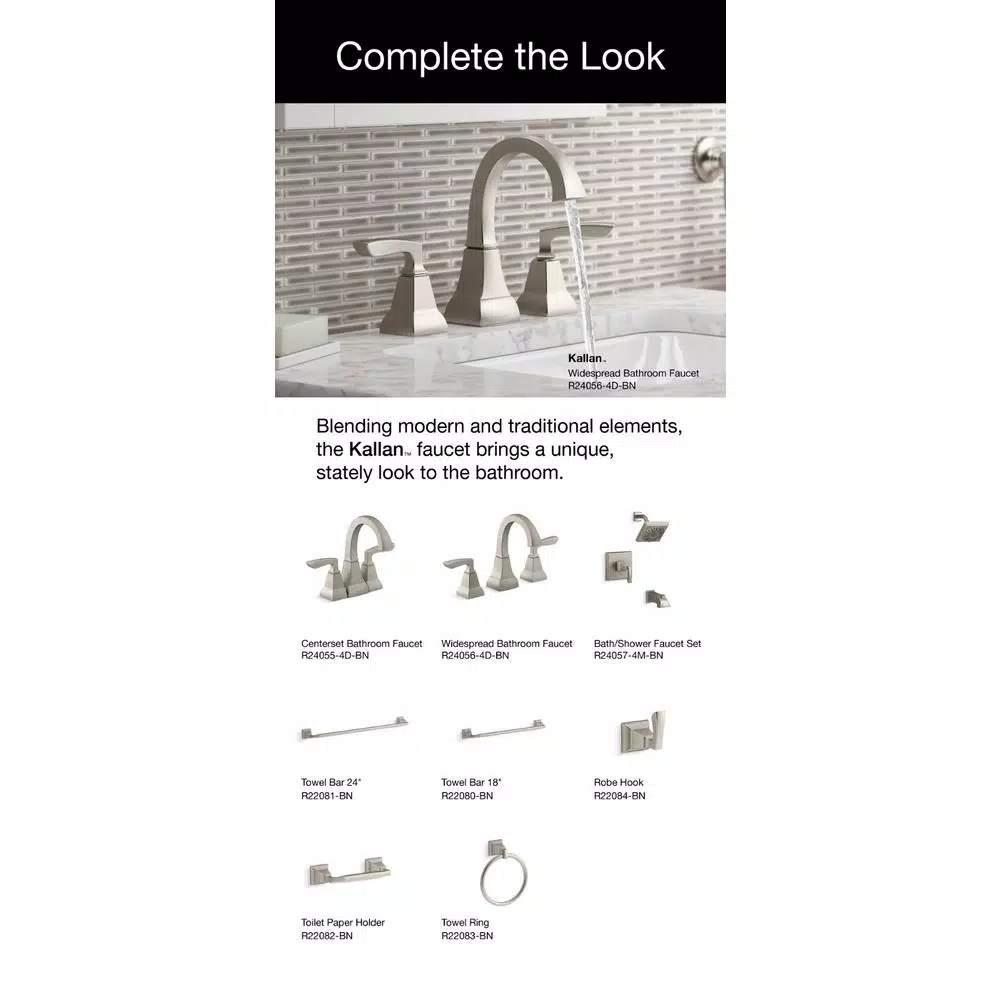 KOHLER Kallan 24 in. Single Towel Bar in Vibrant Brushed Nickel