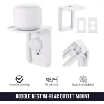 Wasserstein AC Outlet Mount for Google Nest WiFi, Nest Mini, and Nest Hub - Wall Outlet Shelf (2-Pack) thumbnail 2