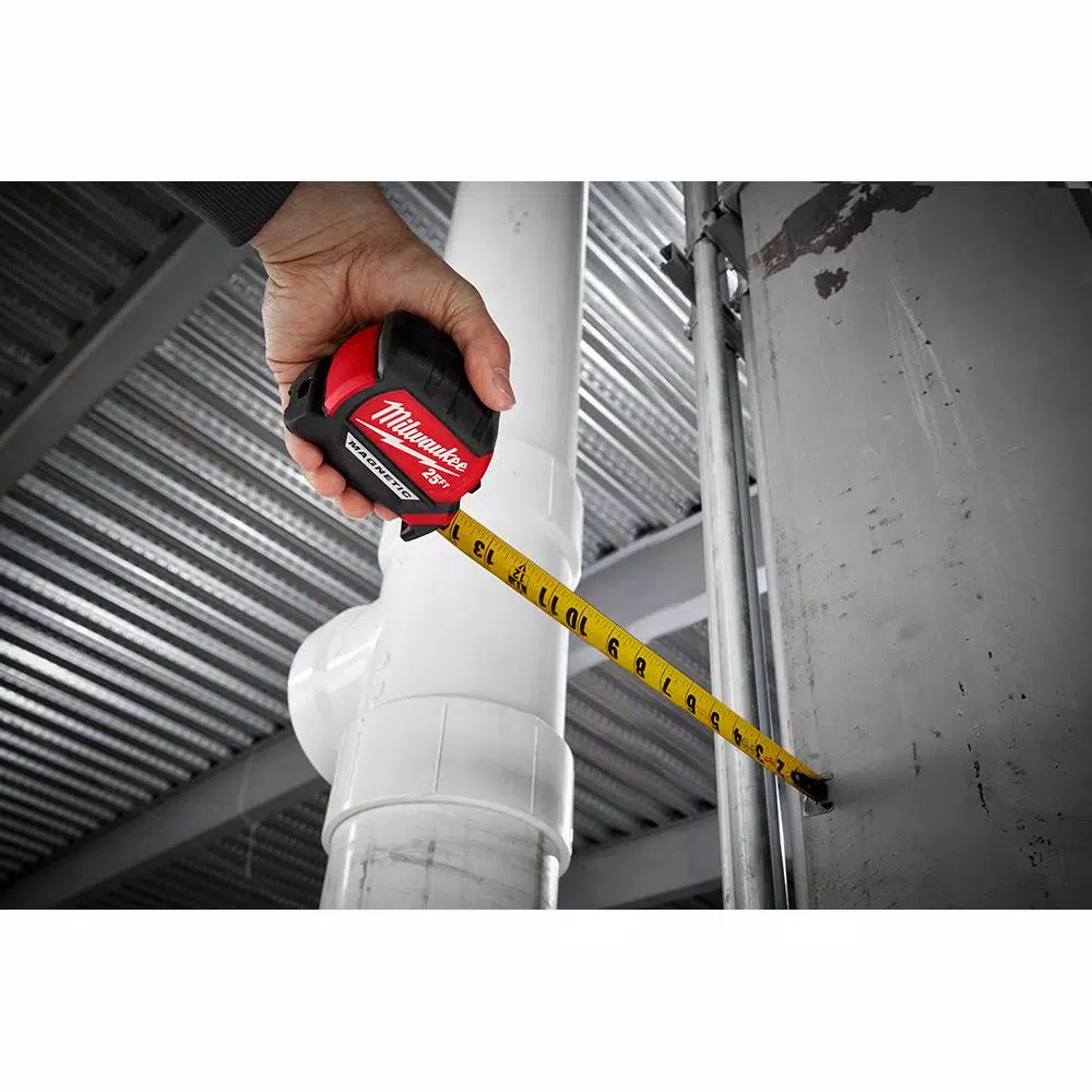Milwaukee 16 ft. Compact Magnetic Tape Measure with 15 ft. Reach