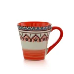 Elama Zen Rust Mozaik 16-Piece Stoneware Dinnerware Set, Service for 4, Orange Bohemian Style thumbnail 7