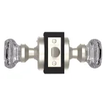 Unbranded Nostalgic Warehouse Waldorf Crystal Privacy Door Knob, Satin Nickel, 2-3/8 in. Backset thumbnail 3