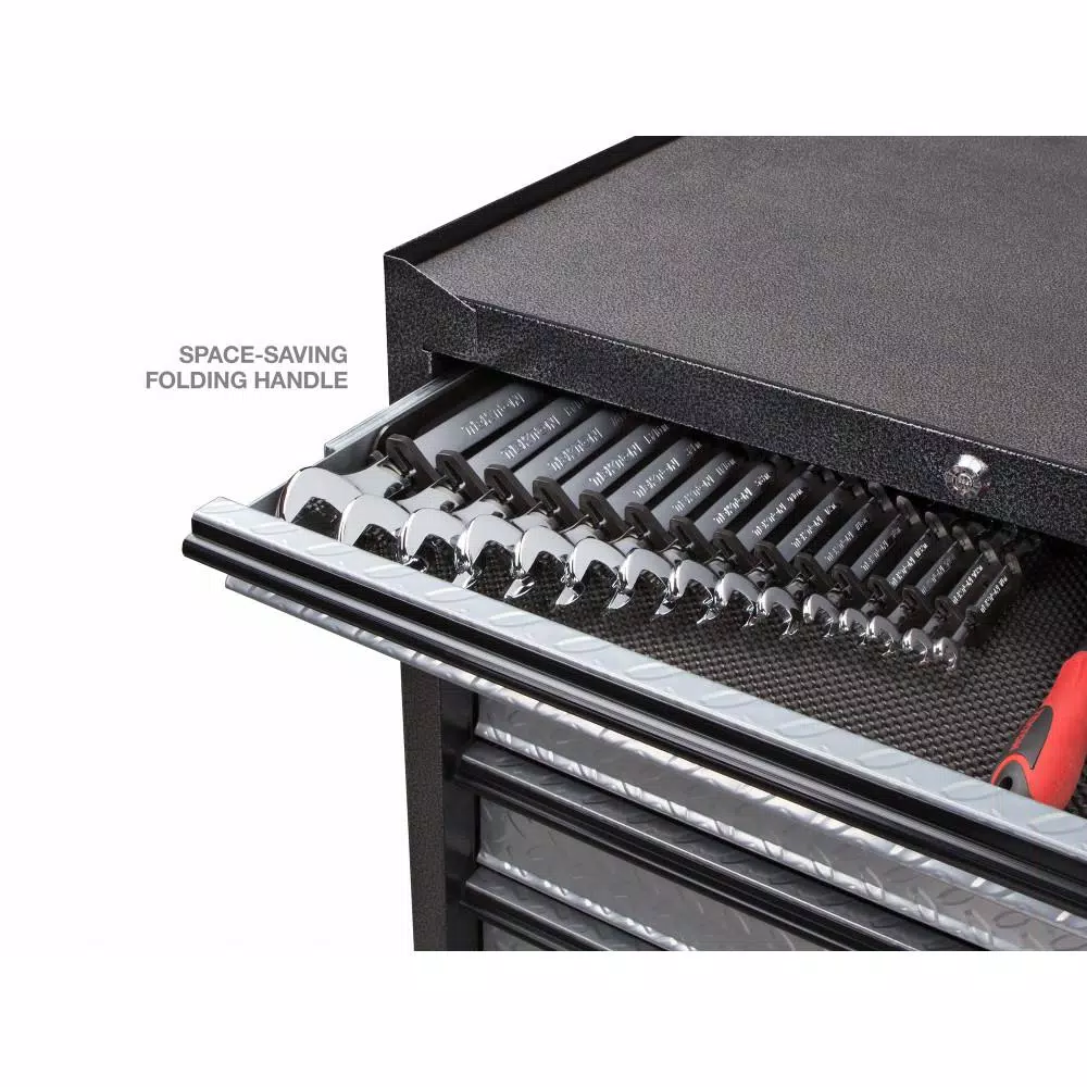 TEKTON 7.5 in. 15-Tool Store-and-Go Wrench Rack Keeper, Black