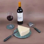 Creative Home Stainless Steel Cheese Cutter and Knife Set with Natural Green Marble Handles (2-Piece) thumbnail 3
