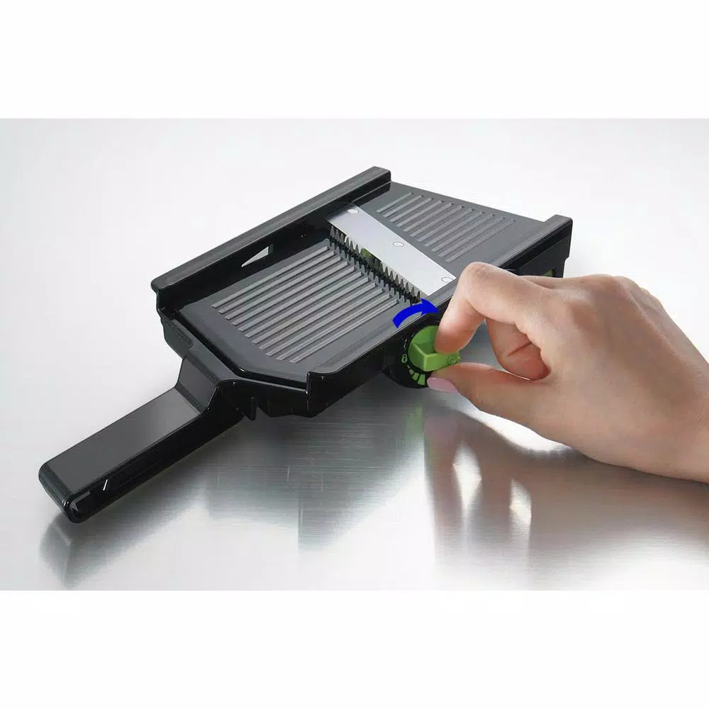 Simposh Handheld Mandoline Slicer with Julienne Blades and Adjustable Thickness Settings