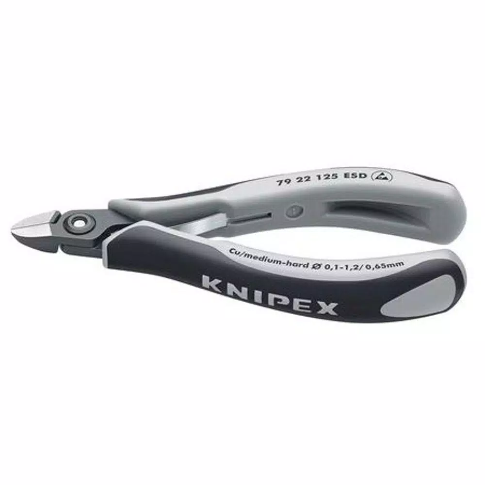 KNIPEX 5 in. Precision Electronics Diagonal Cutters, ESD Safe with Comfort Grip