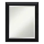 Amanti Art Nero 20 in. x 24 in. Black Wood Framed Beveled Edge Rectangular Bathroom Vanity Mirror thumbnail 4