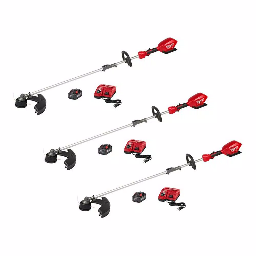Milwaukee M18 FUEL QUIK-LOK Cordless String Trimmer Kit with (3) 8.0 Ah Batteries and Charger
