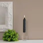 ROOT CANDLES A.I. Root 7 in. Timberline Collenette Black Taper Dinner Candles, Box of 4 thumbnail 2