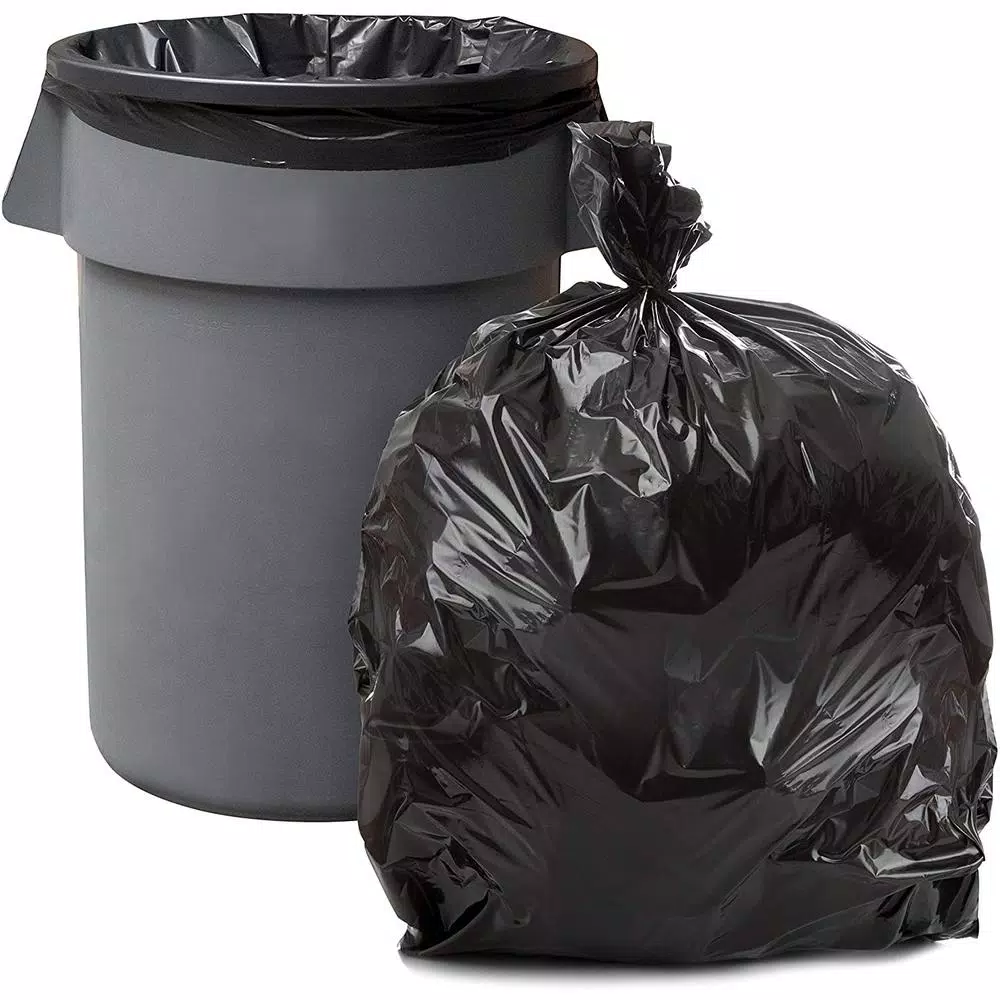 Plasticplace 55-60 Gallon Black Heavy Duty Trash Bags, 2 Mil Thickness, 50 Count Case