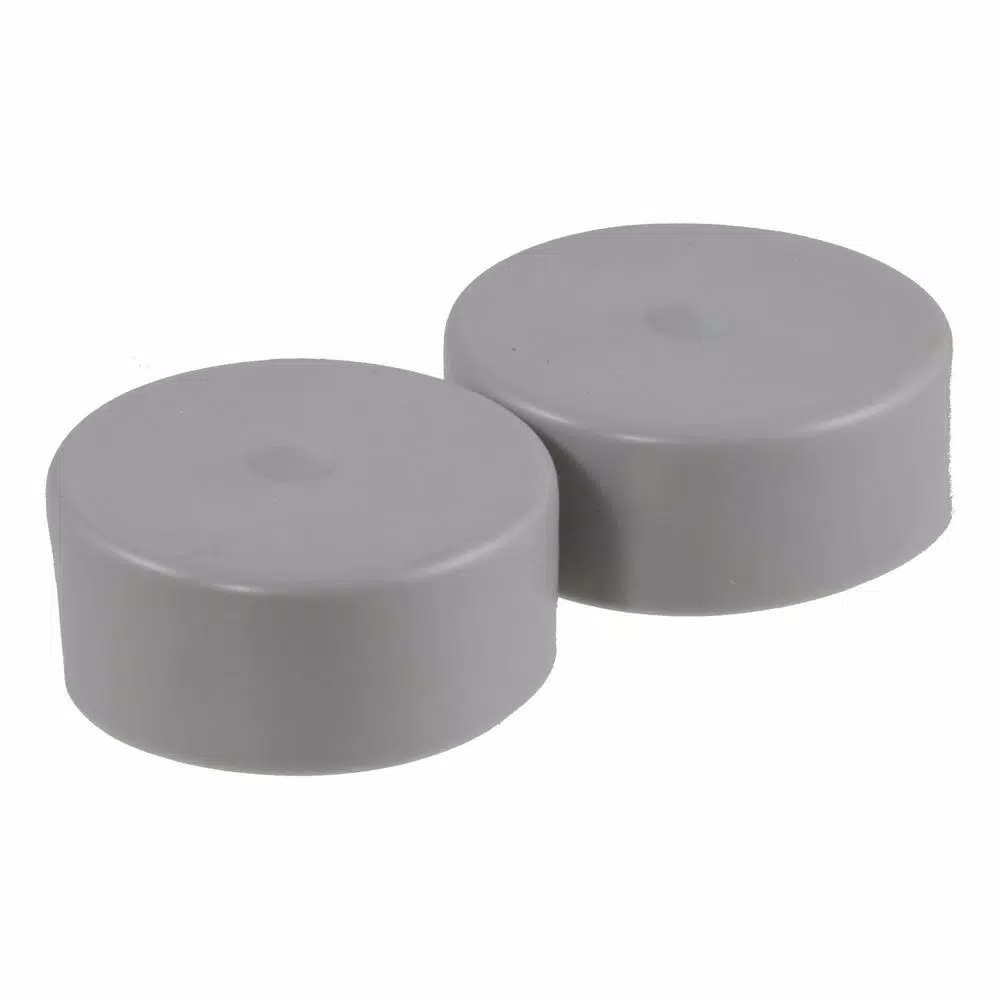 CURT 2.32" Bearing Protector Dust Covers, Gray Plastic (2-Pack)