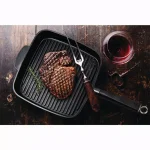MasterPan Sectional Series 11 in. Cast Aluminum Nonstick Grill Pan, Black thumbnail 4