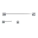 Italia Capri 3-Piece Polished Chrome Bathroom Hardware Set thumbnail 1